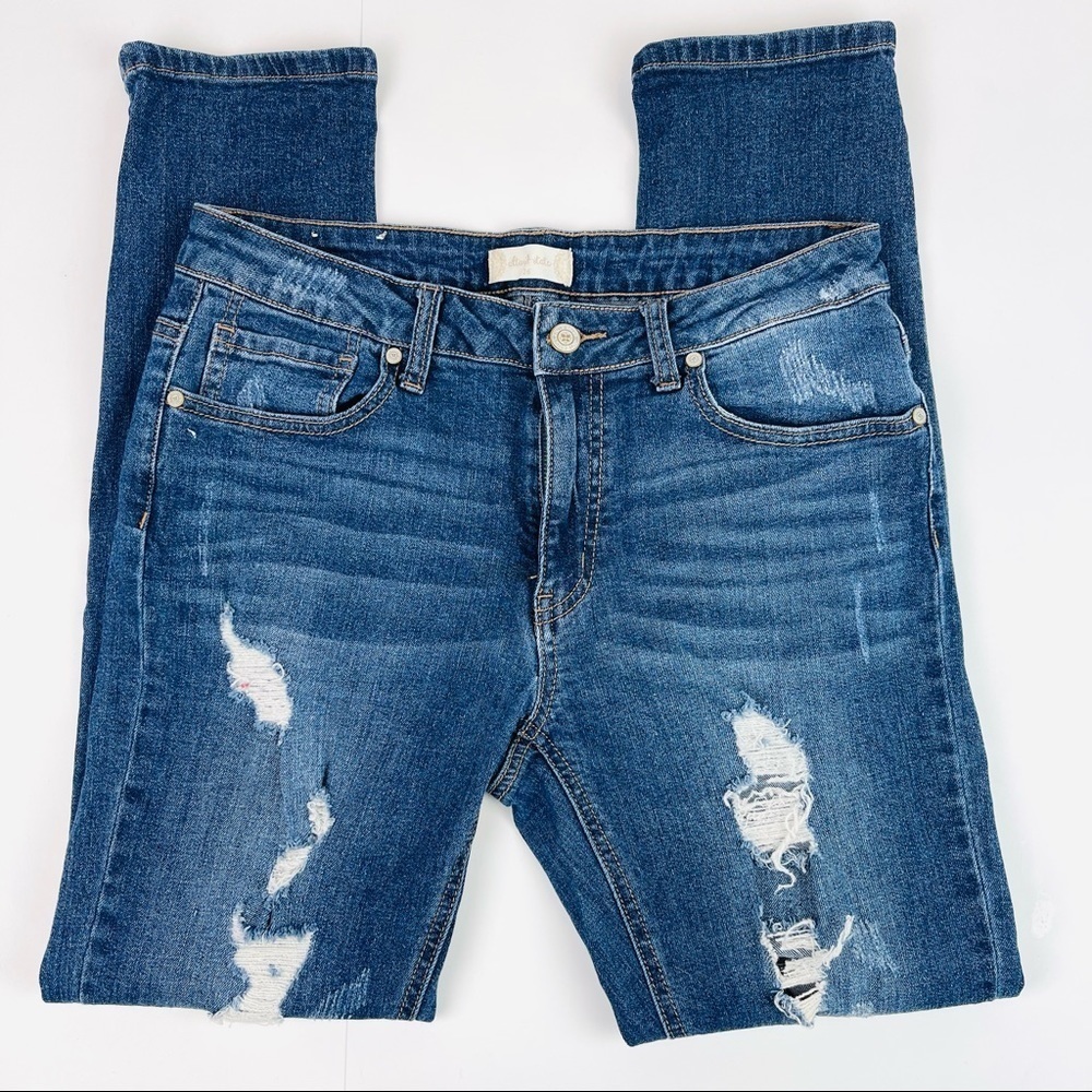 altar’d state Distressed Destroyed Skinny Jeans Mid Rise Medium Wash Size 26